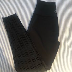 Beyond Yoga leggings with laser cut detail